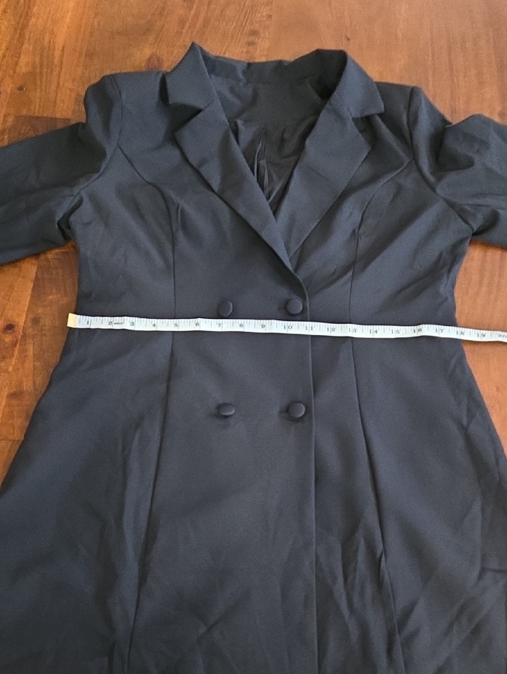 Double-Breasted Black Women's Blazer Coat Size Large - Picture 4 of 6